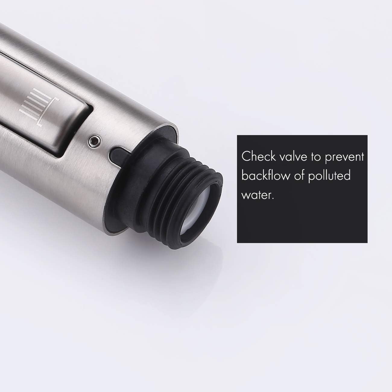 Vervangende handdouche douchekop SUS304 RVS Geborsteld staal G1/2 | 2 functies spray & stream