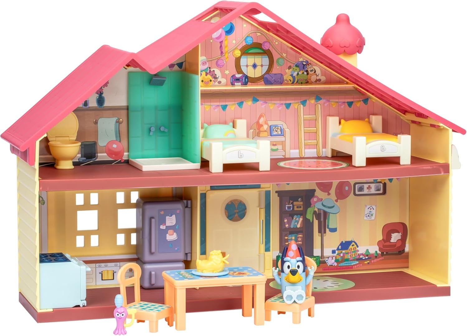 Bluey Feest Speelhuis - 4 Kamers, 2 Verdiepingen + Exclusief Figuur | 58% Korting!