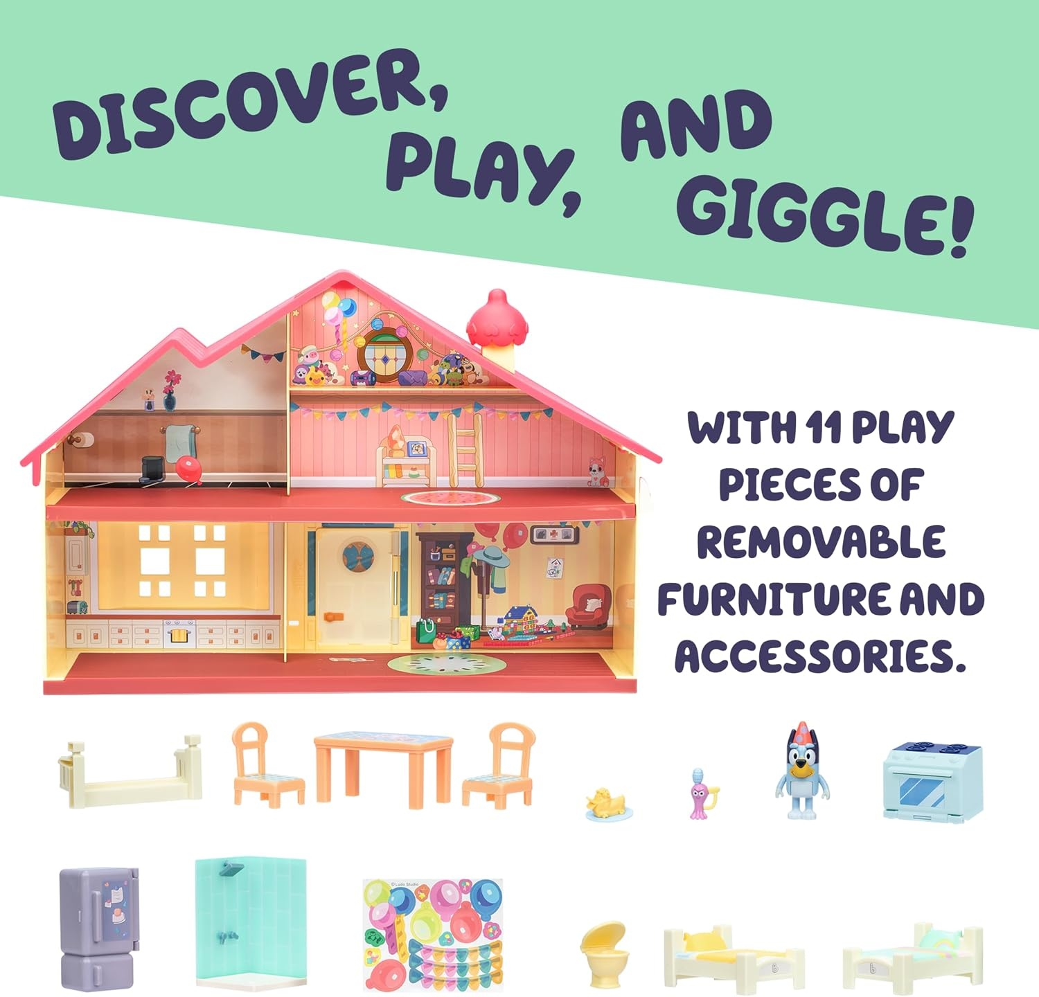Bluey Feest Speelhuis - 4 Kamers, 2 Verdiepingen + Exclusief Figuur | 58% Korting!