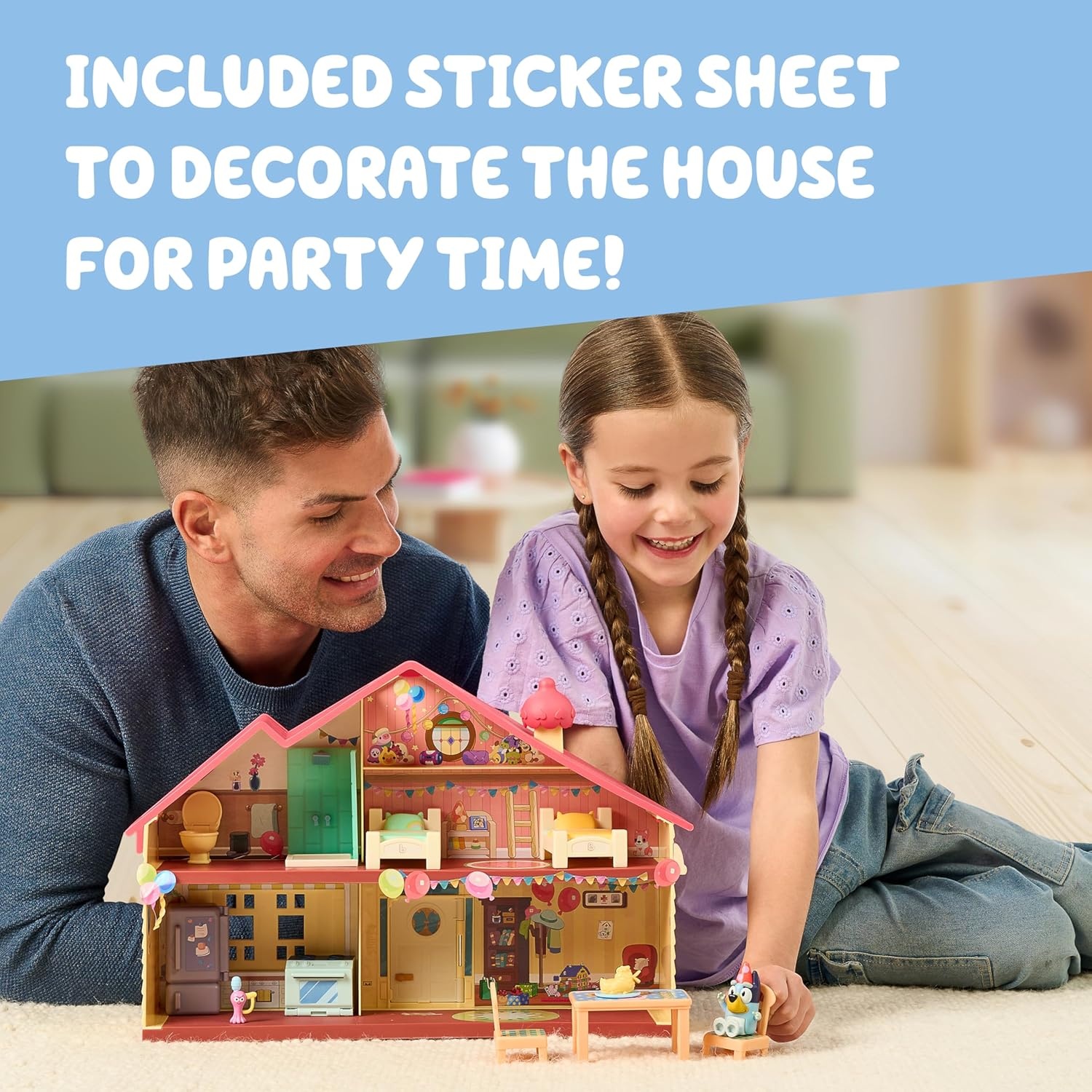 Bluey Feest Speelhuis - 4 Kamers, 2 Verdiepingen + Exclusief Figuur | 58% Korting!