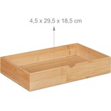 Bureau Organizer met 2 Lades - Bamboe & MDF - Wit/Natuur - 33% Korting