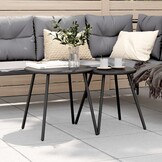 vidaXL Tuintafels 2 stuks Zwart - 34% Korting