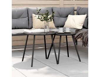 vidaXL Tuintafels 2 stuks Zwart - 34% Korting