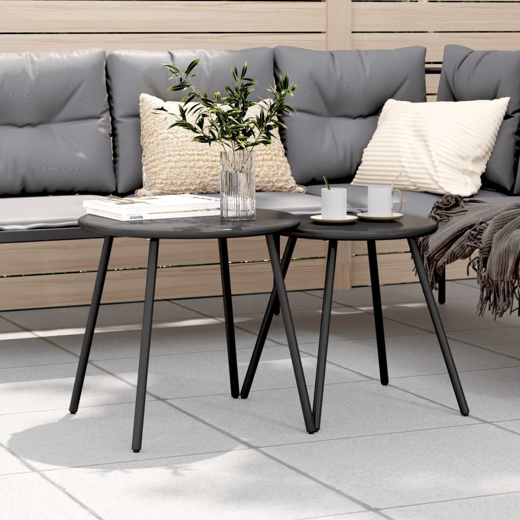 vidaXL Tuintafels 2 stuks Zwart - 34% Korting