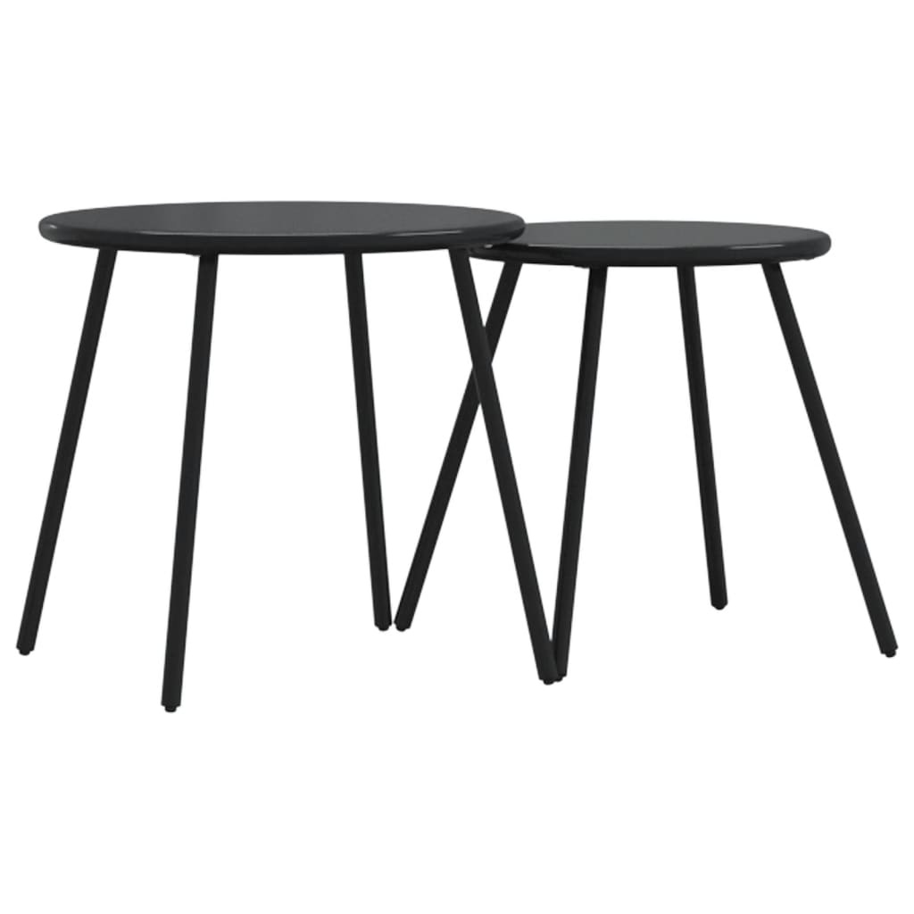 vidaXL Tuintafels 2 stuks Zwart - 34% Korting