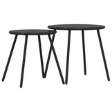 vidaXL Tuintafels 2 stuks Zwart - 34% Korting