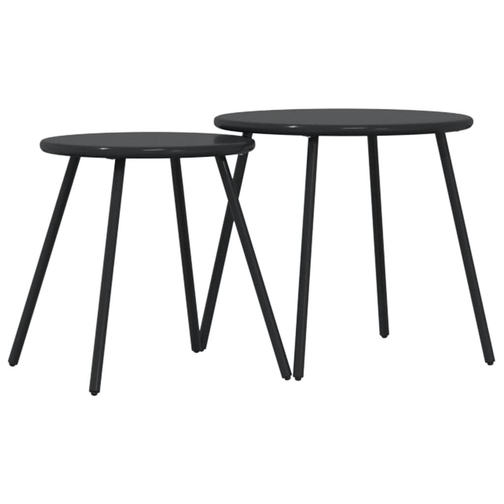vidaXL Tuintafels 2 stuks Zwart - 34% Korting