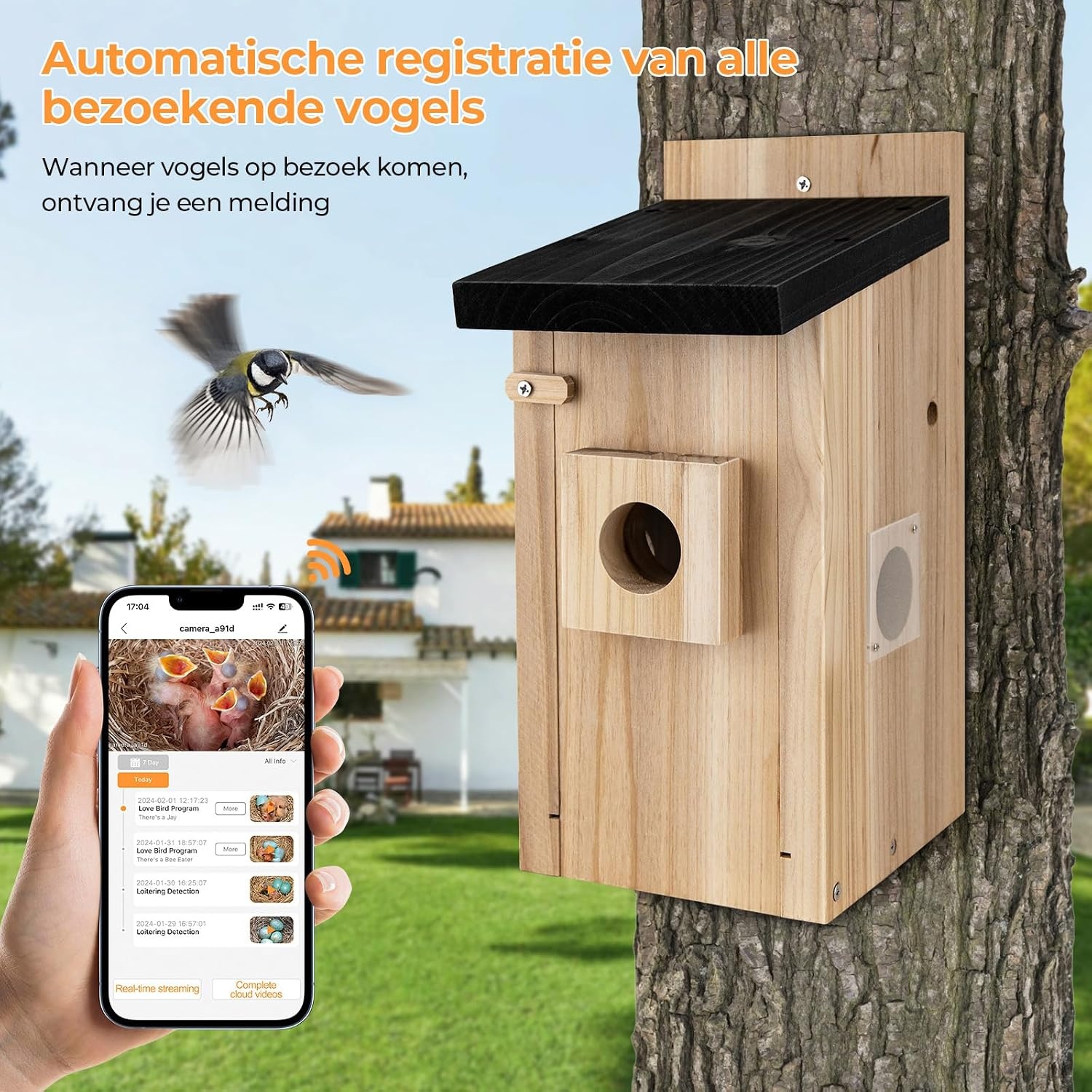 Vogelhuiscamera Outdoor 4MP - Observeer Nestbouw | 34% Korting