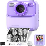 Digitale Kinder Instant Camera Paars | 1080p | Direct Print | 32GB | 34% Korting