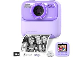 Digitale Kinder Camera met Direct Print & 40% Korting - Paars