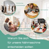 Kindernaaimachine met 12 steken, 2 snelheden & voetpedaal - Wit/Groen (53% korting)