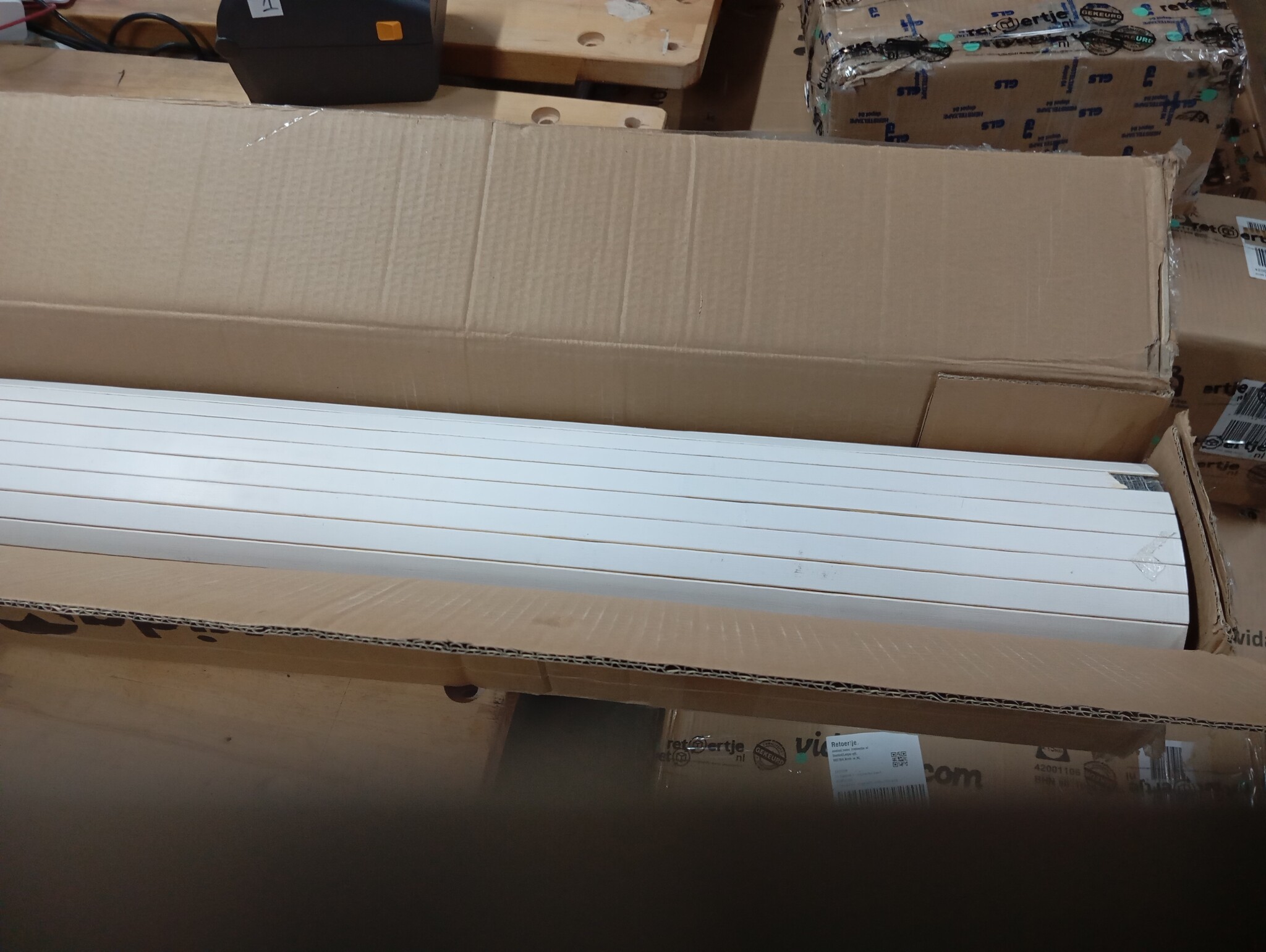 vidaXL Kamerscherm Bamboe Wit 600x165 cm - 54% Korting