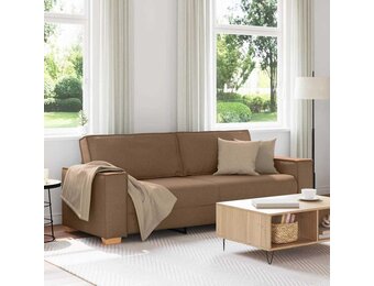 VidaXL 3-Zits Sofa Bruin Stof 220 cm - 55% Korting