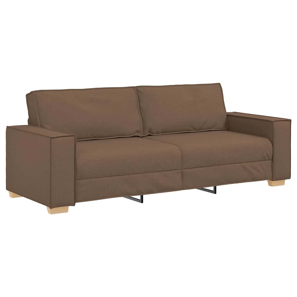 VidaXL 3-Zits Sofa Bruin Stof 220 cm - 55% Korting