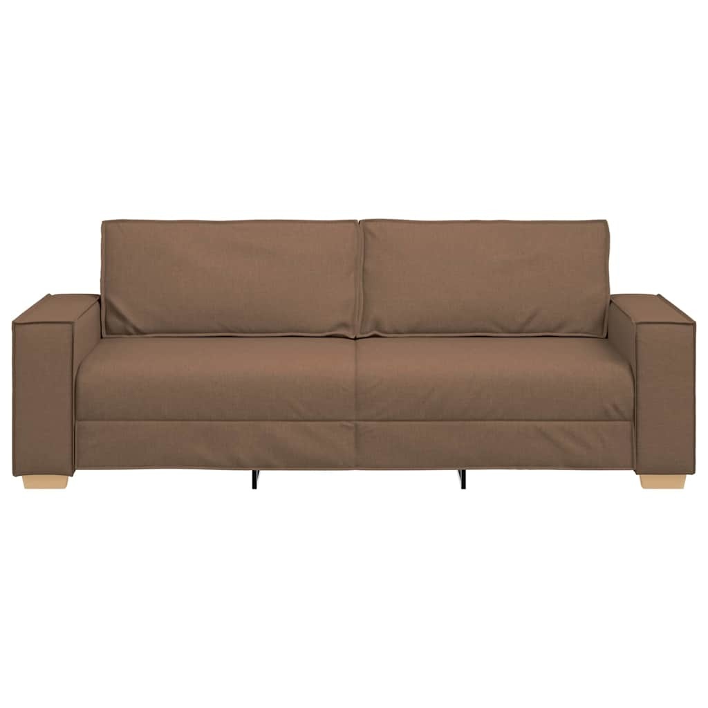 VidaXL 3-Zits Sofa Bruin Stof 220 cm - 55% Korting