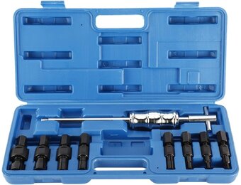 9-delige Interne Lagertrekker Set met Glijhamer (8-32 mm) - Blauw