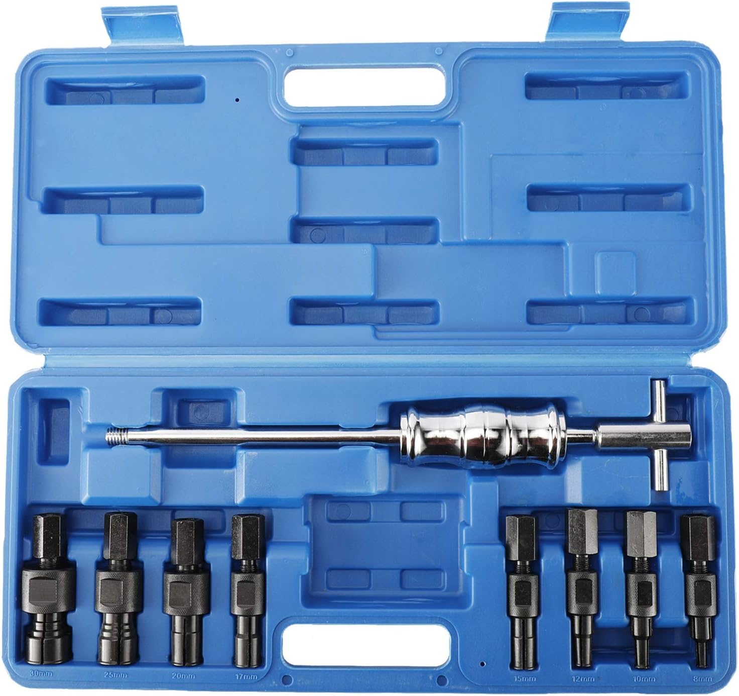 9-delige Interne Lagertrekker Set met Glijhamer (8-32 mm) - Blauw