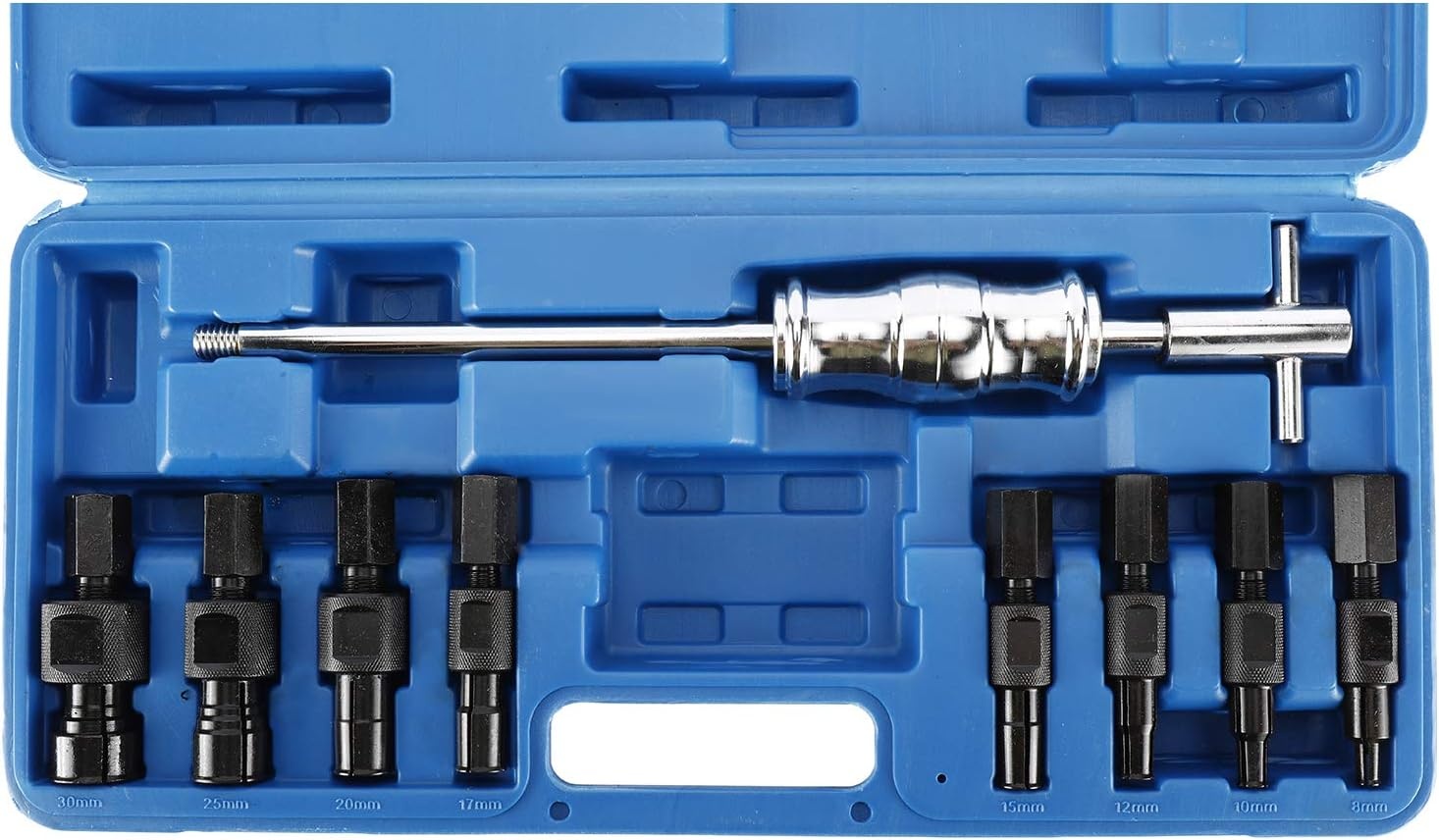 9-delige Interne Lagertrekker Set met Glijhamer (8-32 mm) - Blauw