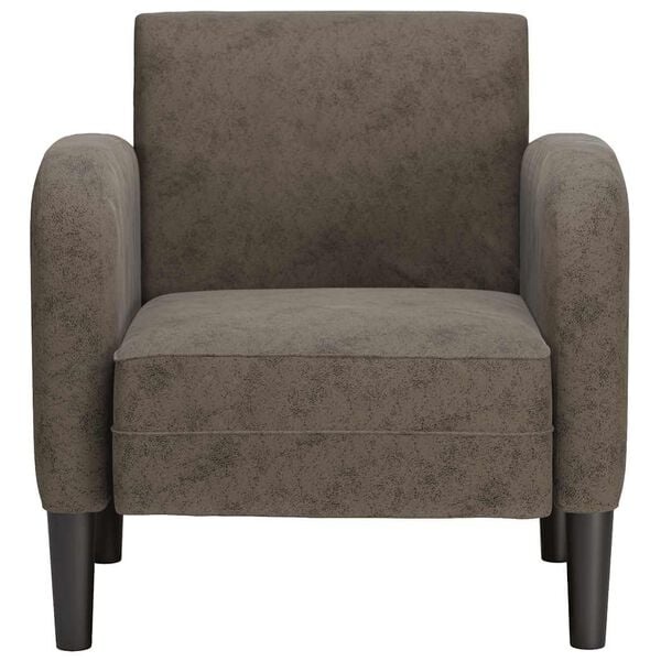 vidaXL Fauteuil Kunstleer Donkergrijs 54 cm Breed - 35% Korting