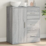vidaXL Dressoir 60x31x70 cm Grijs Bewerkt Hout - 54% Korting