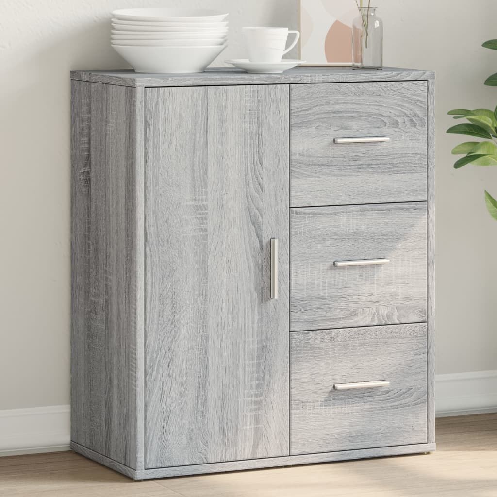 vidaXL Dressoir 60x31x70 cm Grijs Bewerkt Hout - 54% Korting