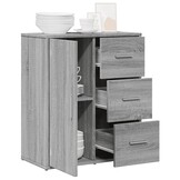 vidaXL Dressoir 60x31x70 cm Grijs Bewerkt Hout - 54% Korting