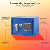 Elektronische Kluis Mini Yale Blauw | 33% Korting | Pincode & Noodsleutels