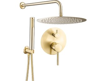 Inbouw Douchesysteem Goud Geborsteld PVD | 35% Korting