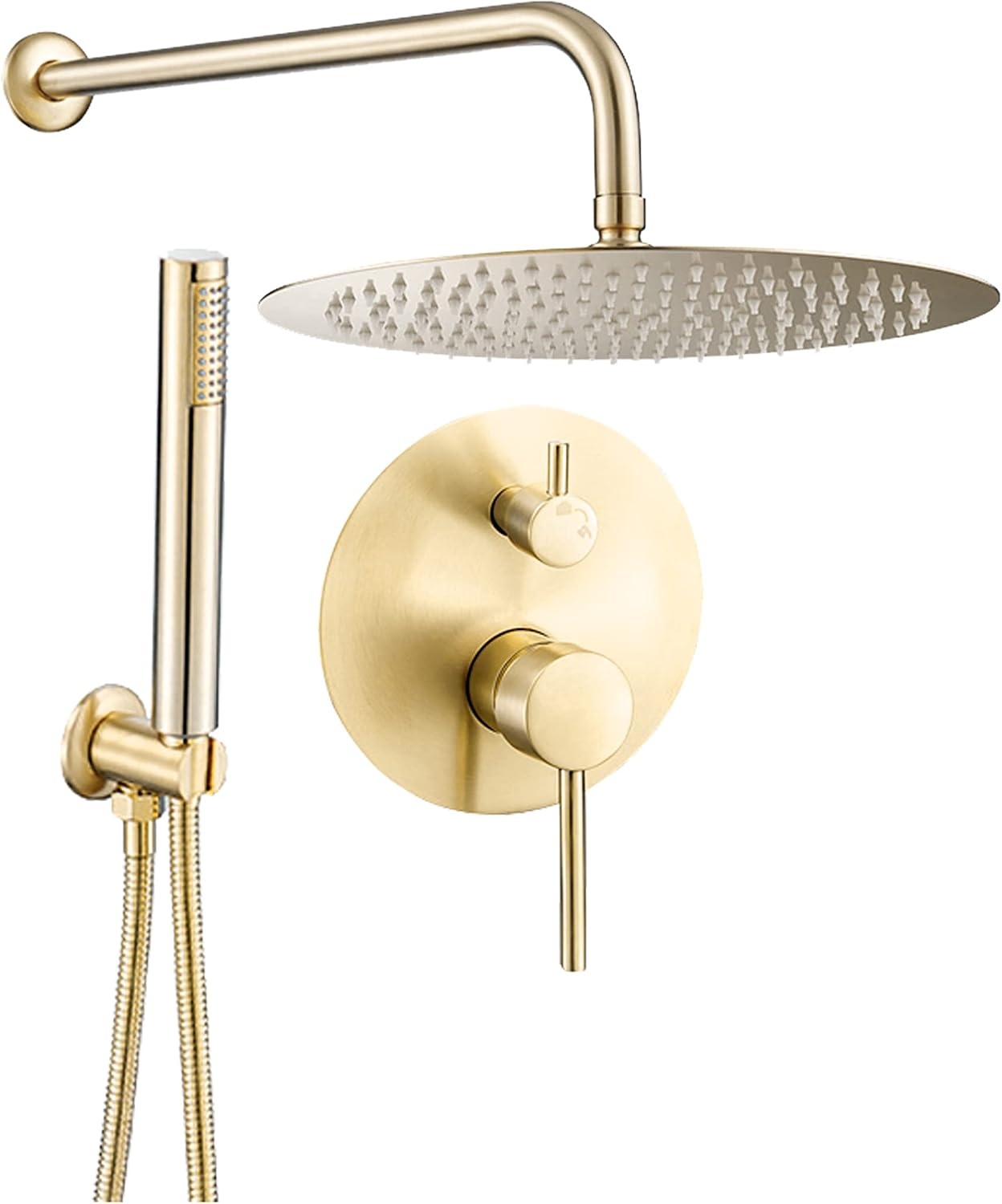 Inbouw Douchesysteem Goud Geborsteld PVD | 35% Korting