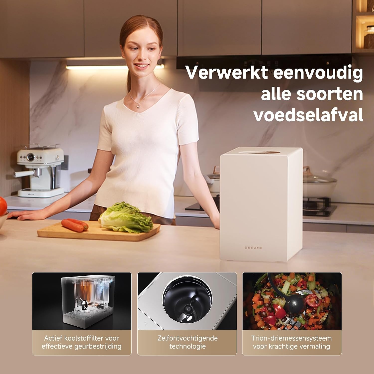 Keukenafvalvermaler SF25 - 60% Korting! Grote Capaciteit, Automatische Reiniging