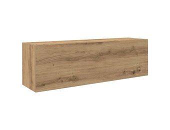 Badkamerwandkast 100x25x30cm Bewerkt Hout - Artisanaal Eiken 34% Korting