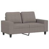 VidaXL Tweezitsbank 120 cm stof taupe - 35% korting