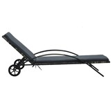 VidaXL Ligbedden met Tafel Poly Rattan Antraciet - 35% Korting
