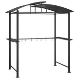 vidaXL Barbecue-overkapping 210x114x230 cm Staal Antraciet - 35% Korting