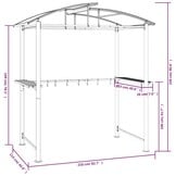 vidaXL Barbecue-overkapping 210x114x230 cm Staal Antraciet - 35% Korting