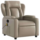 Verstelbare Massagestoel Cappuccino Kunstleer - 30% Korting