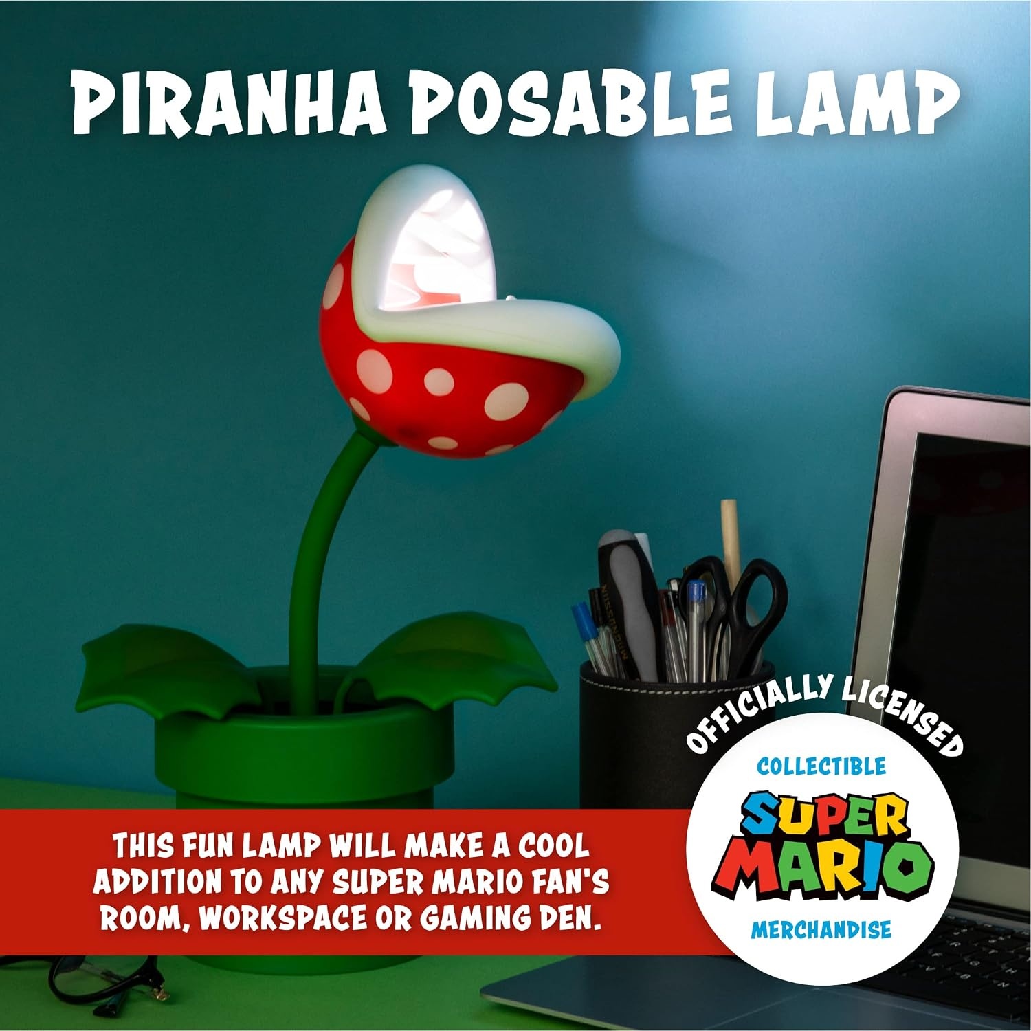 Super Mario Piranha Plant Bureaulamp 33cm - 34% Korting