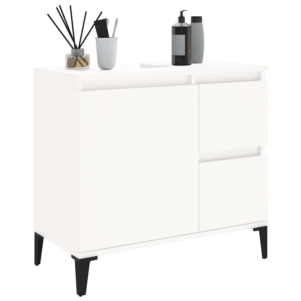 vidaXL Badkamerkast 65x33x60 cm bewerkt hout wit