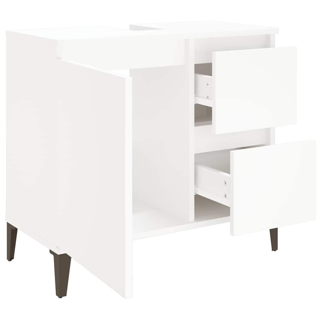 vidaXL Badkamerkast 65x33x60 cm bewerkt hout wit