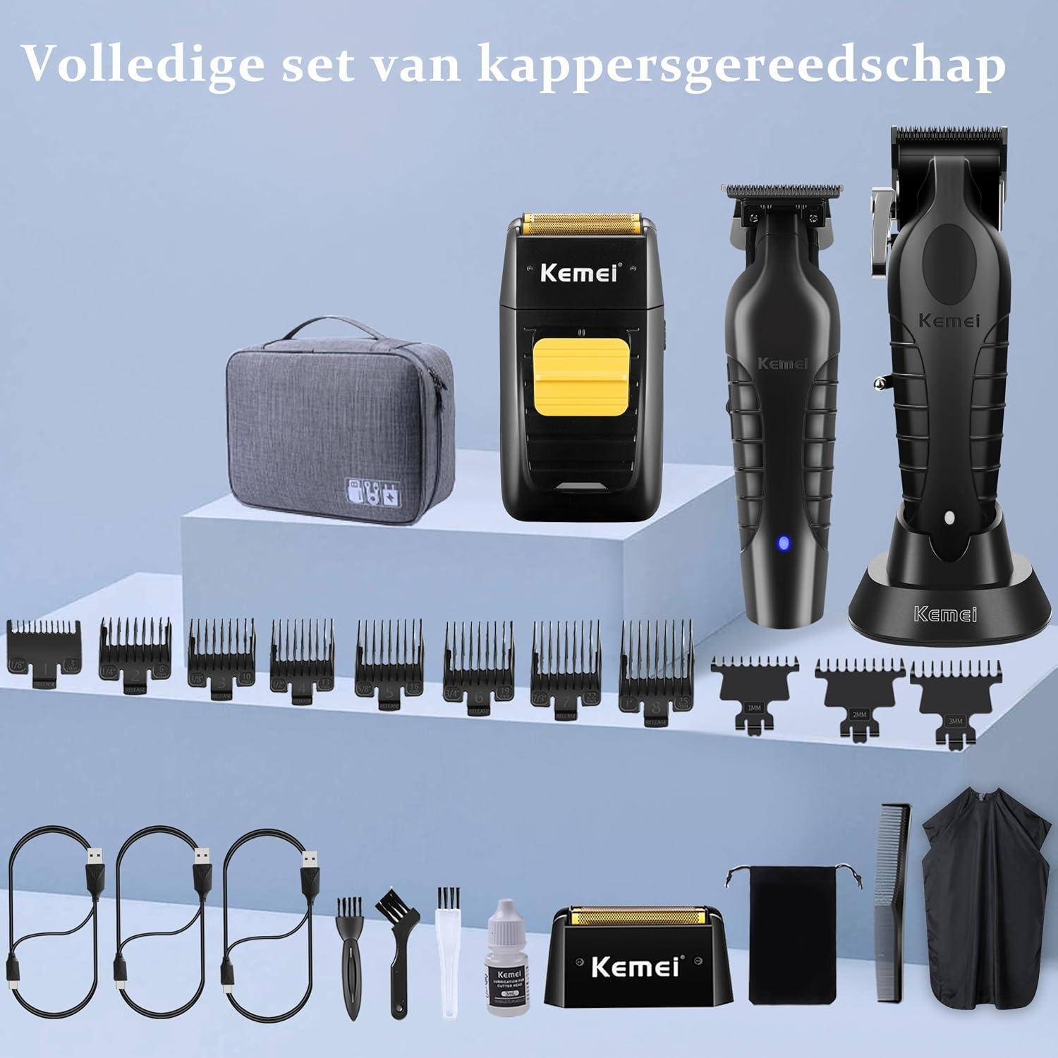 Professionele Tondeuse Set - Haar- & Baardtrimmer 34% Korting