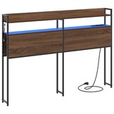 Hoofdbord met Opbergruimte & LED - Bruin Eikenhout (34% Korting)