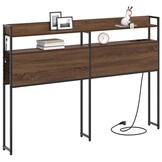 Hoofdbord met Opbergruimte & LED - Bruin Eikenhout (34% Korting)