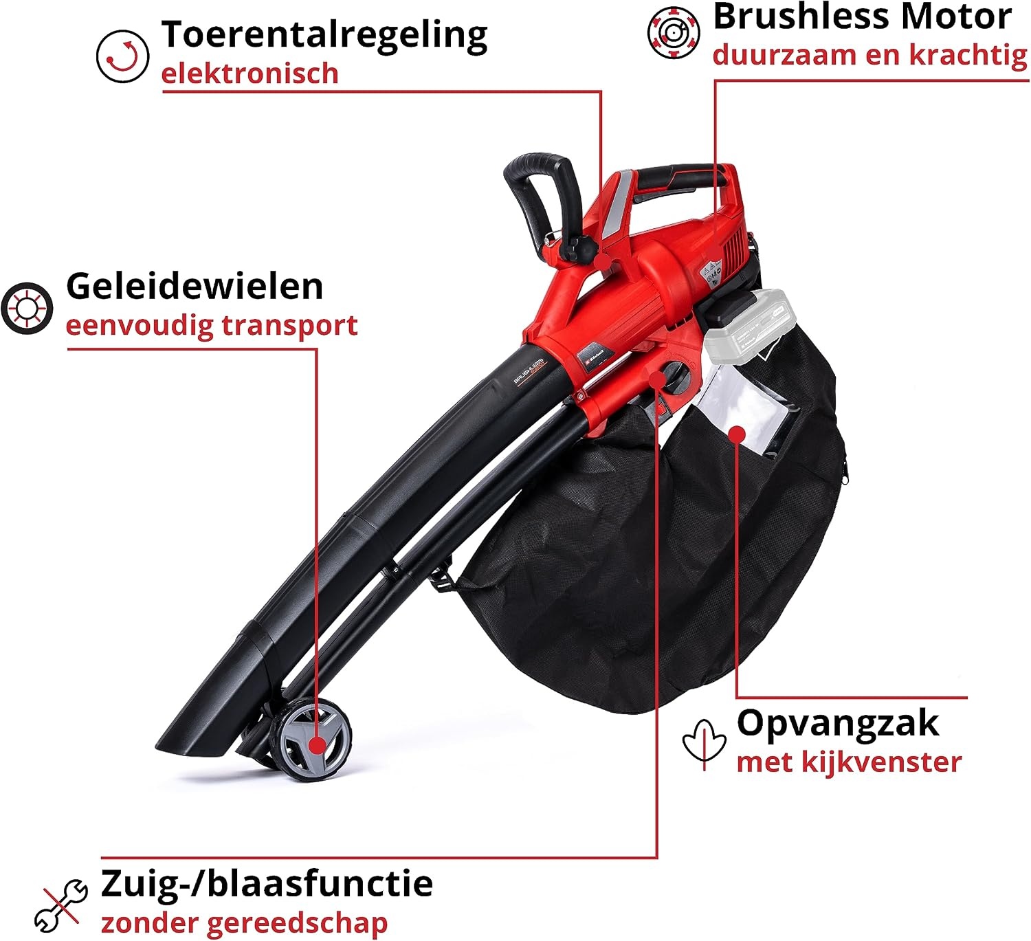 Einhell Accu Bladzuiger Bladblazer 36V 2x18V - 34% Korting
