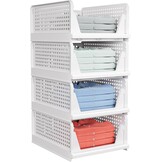 Kastorganisator 4-pack Wit - Opvouwbaar & Stapelbaar - 33% Korting