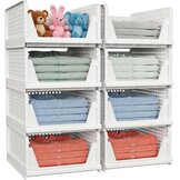 Kastorganisator 4-pack Wit - Opvouwbaar & Stapelbaar - 33% Korting