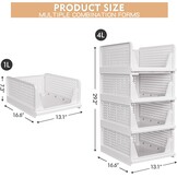 Kastorganisator 4-pack Wit - Opvouwbaar & Stapelbaar - 33% Korting