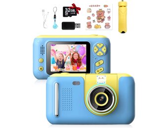 Kinder Camera 1080P HD Blauw - 33% Korting