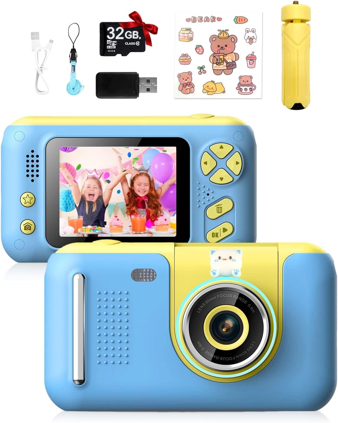 Kinder Camera 1080P HD Blauw - 33% Korting