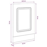 vidaXL Vaatwaspaneel Kalmar 45x1,5x57 cm bewerkt hout wit
