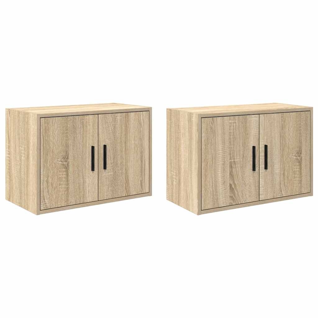 VidaXL Garagewandkasten Sonoma Eikenhout 2 Stuks - 59% Korting!